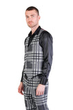 Grip Spot Plaid Checkered Dress Vest