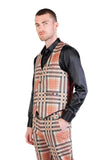 Grip Spot Plaid Checkered Dress Vest
