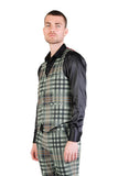 Grip Spot Plaid Checkered Dress Vest