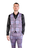 Grip Spot Plaid Checkered Dress Vest