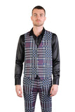 Grip Spot Plaid Checkered Dress Vest