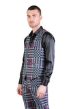 Grip Spot Plaid Checkered Dress Vest