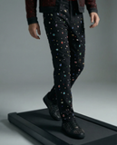 Pure Style Denim JKT + Glimmer Vogue + Prism Gem Denim Pant + Sanctum Cross Denim hat BLACK/SILVER/RED