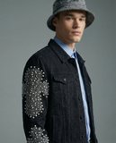 Sanctum Cross Denim Jkt, Pant & Hat + Olympic Victory Button-Up Shirt BLACK/GREY/SILVER/SKY BLUE