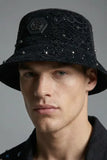 Prism Gem Denim Jkt + Contour Belted Short + Midnight Serpent RhinestonE hat BLACK