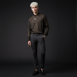 Noir Cheetah Stitchless LS Shirt BLACK