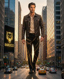 Embellish Edge JKT + Whispering Pines - El Baron + Gilded Links pant BLACK/GOLD