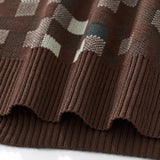 Pixel Fade Knit Polo KHAKI