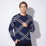 Paramount Lattice Knit LS NAVY