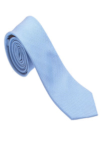 Blue 100% Woven Silk Necktie
