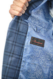 Modern Fit Blue Check Loro Piana Sport Jacket  B-SJ-LP-21P5