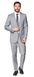 Slim Fit Solid Lite Grey Two Piece Suit GB-Lite-Grey