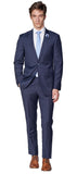 Slim Fit Solid Navy Two Piece Suit GB-Navy