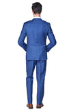 Slim Fit Royal Blue Sharkskin Two Piece Suit GB-Royal-Blue