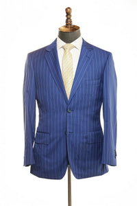 Classic Fit Navy and White Pinstripe Sport Jacket ST-422