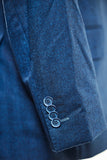 Classic Fit Blue on Blue Texture Sport Jacket ST-LX-421