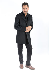 Black Classic Fit Overcoat
