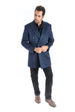 Navy Double Breasted Classic Fit Overcoat