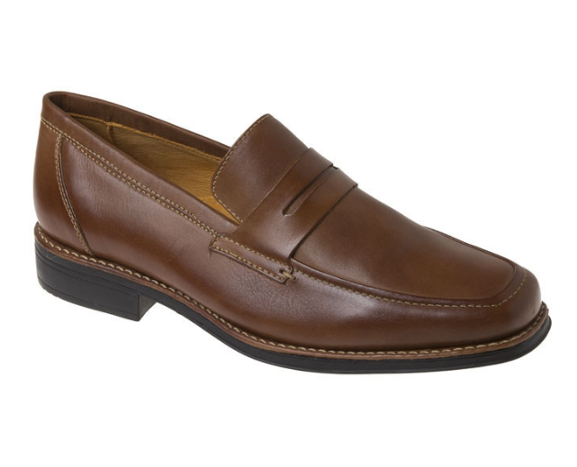 Sandro Moscoloni Men\'s Cap Toe Loafer Brown Leather 12 Medium Gently Used 2025‎ Excellent Condition Sandro Moscoloni Mens Brown Leather  main image 4