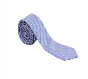 Blue/White/Black Pattern Geometric Necktie