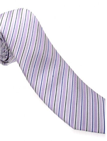 Pink/Black Striped Necktie