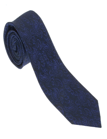 Navy/Black Paisley Necktie