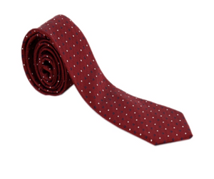 Red Patterned Geometric Necktie