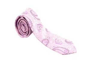 Pink and Purple Paisley Necktie