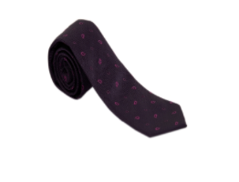 Black and Pink Paisley Necktie