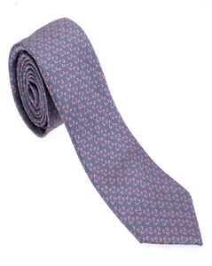 Blue and Pink Floral Necktie