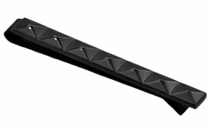 Patterned Black Plated Stainless Steel Tie Clip