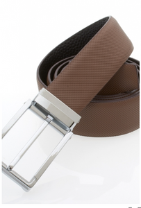 Traditional Light Brown Belt with Silver Buckle