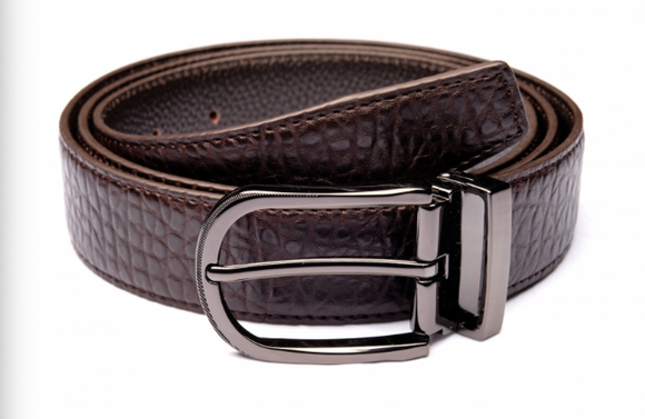 Traditional Brown Textured Belt