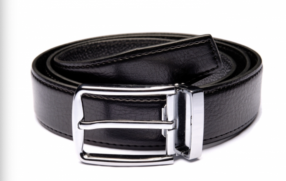 Traditional Black Belt with Silver Buckle