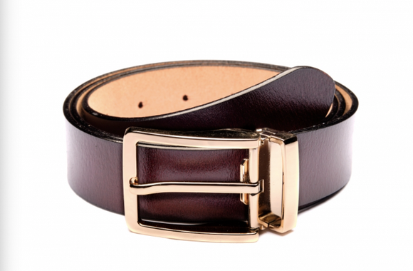 Traditional Brown Belt with Gold Buckle