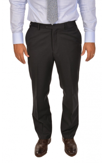 Charcoal Sport Fit Dress Pants Italy Direct