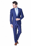 Slim Fit Beautiful Blue Two Piece Suit GB-Beautiful-Blue