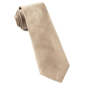 Solid Champagne Melange Twist Necktie