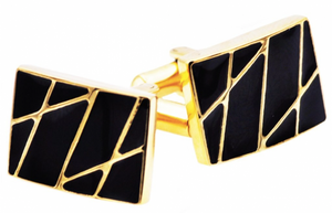 Gold and Black Plated Cufflinks