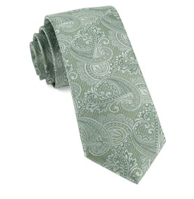 Moss Green Paisley Necktie