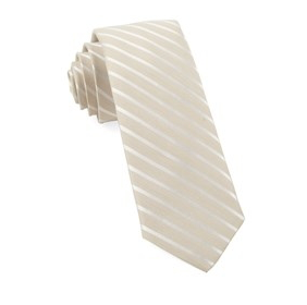 Light Champagne Striped Necktie