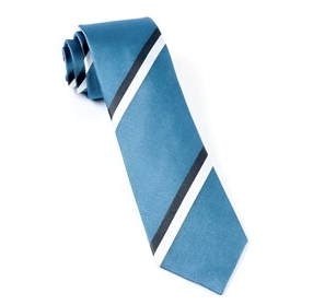 Ad Slate Blue Stripe Necktie