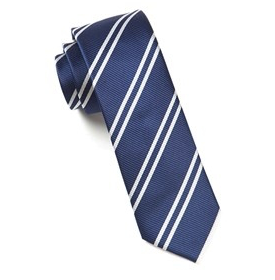 Navy Double Stripe Necktie