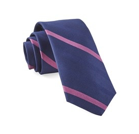 Goal Navy Line Stripe Necktie