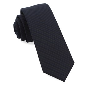Navy Chalk Stripe Necktie
