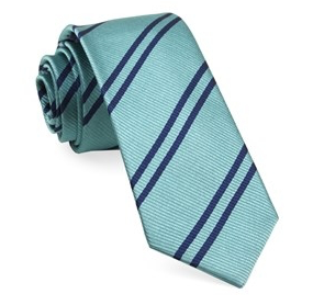 Aqua Double Stripe Necktie