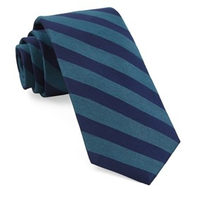 Teal Lumber Stripe Necktie