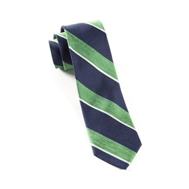 Kelly Green Patina Stripe Necktie