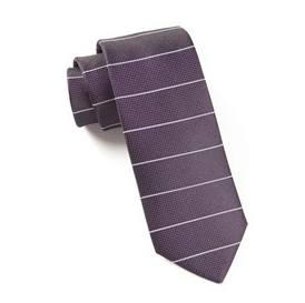 Eggplant Institute Stripe Necktie