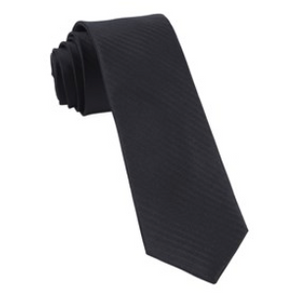 Black Sound Wave Stripe Necktie